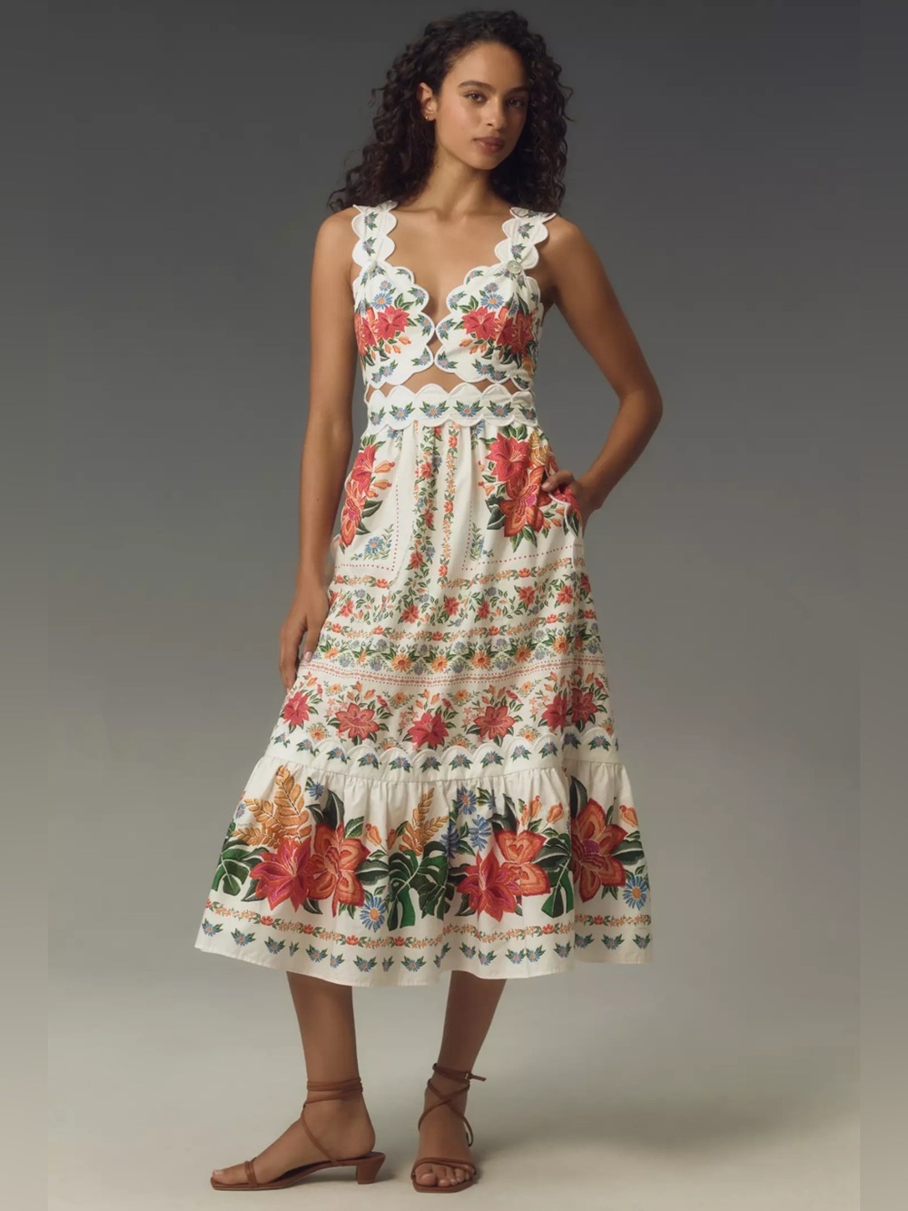 Farm Rio Bloom Garden Midi Dress